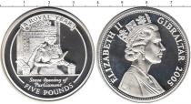 Продать Монеты Гибралтар 5 фунтов 2005 Серебро