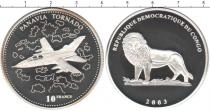 Продать Монеты Конго 10 франков 2003 Серебро