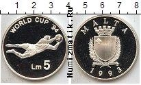 Продать Монеты Мальта 5 фунтов 1993 Серебро