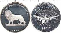 Продать Монеты Конго 10 франков 2002 Серебро