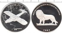 Продать Монеты Конго 10 франков 2002 Серебро
