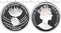 Продать Монеты Остров Мэн 1 крона 1998 Серебро
