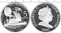 Продать Монеты Острова Кука 5 долларов 2002 Серебро
