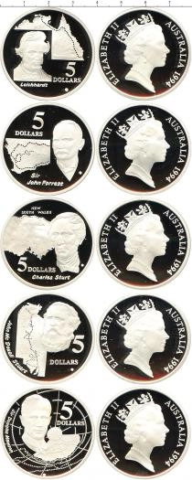 Продать Подарочные монеты Австралия Исследователи Австралии 1994 Серебро