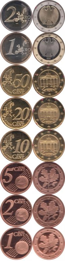 Продать Подарочные монеты Германия Евронабор 2002, Чеканка Штуттгарт 2002 