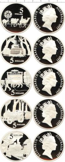 Продать Подарочные монеты Австралия Шедевры транспорта 1997 Серебро