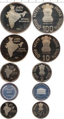 Продать Подарочные монеты Индия Выпуск 1982 года 1982 