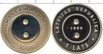 Продать Подарочные монеты Латвия Миллениум 1999 Серебро