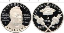 Продать Подарочные монеты Италия 150-летие годовщины учреждения Счётной палаты Италии 2012 Серебро