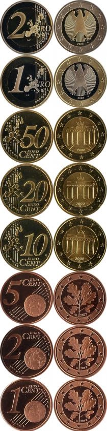 Продать Подарочные монеты Германия Евронабор 2002 2002 