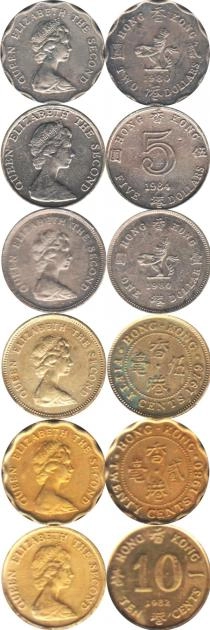 Продать Подарочные монеты Гонконг Выпуск 1979-1984 гг, 0 