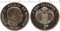 Продать Подарочные монеты Монако Князь Монако Альберт II 2008 Серебро
