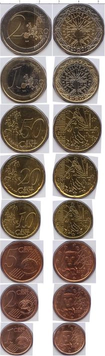 Продать Подарочные монеты Франция Евронабор 2000-2001 гг, 0 