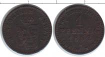 Продать Монеты Анхальт-Бернбург 1 пфенниг 1862 Медь