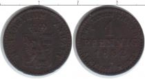 Продать Монеты Анхальт-Бернбург 1 пфенниг 1862 Медь