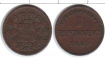 Продать Монеты Бавария 1 пфенниг 1865 Медь