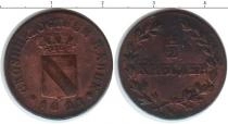 Продать Монеты Баден 1/2 крейцера 1823 Медь