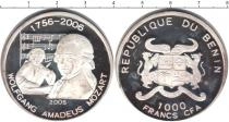 Продать Монеты Бенин 1000 франков 2005 Серебро