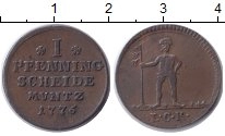 Продать Монеты Брауншвайг-Люнебург-Каленберг-Ганновер 1 пфенниг 1769 Медь