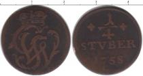Продать Монеты Вайд-Рункель 1/4 стюбера 1758 Медь