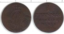 Продать Монеты Ганновер 1 пфенниг 1829 Медь