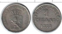 Продать Монеты Гессен 1 пфенниг 1872 