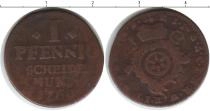 Продать Монеты Липпе-Детмольд 1 пфенниг 1769 Медь