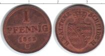 Продать Монеты Саксе-Альтенбург 1 пфенниг 1862 Медь