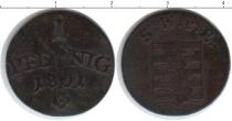 Продать Монеты Саксен-Веймар-Эйзенах 1 пфенниг 1801 Медь