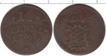 Продать Монеты Саксен-Кобург-Саалфелд 1 1/2 пфеннига 1799 Медь