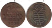 Продать Монеты Саксен-Кобург-Саалфелд 1 геллер 1754 Медь