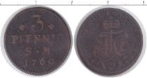 Продать Монеты Саксен-Майнинген 3 пфеннига 1760 Медь