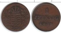 Продать Монеты Саксония 1 пфенниг 1839 Медь