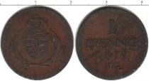 Продать Монеты Саксония 1 пфенниг 1811 Медь