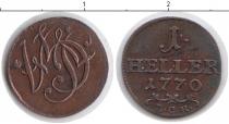 Продать Монеты Саксония 1 хеллер 1770 Медь