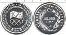 Продать Монеты Турция 50000 лир 1994 Серебро