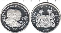 Продать Монеты Сьерра-Леоне 10 долларов 2005 Серебро
