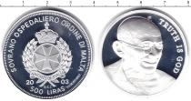 Продать Монеты Мальтийский орден 500 лир 2003 Серебро