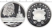 Продать Монеты Андорра 10 динерс 2005 Серебро