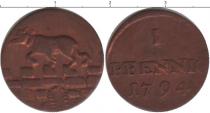 Продать Монеты Анхальт-Бернбург 1 пфенниг 1794 Медь