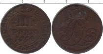 Продать Монеты Мюнстер 3 пфеннига 1754 Медь