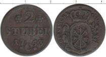 Продать Монеты Пруссия 2 стюбера 1753 Медь