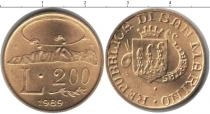 Продать Монеты Сан-Марино 200 лир 1989 