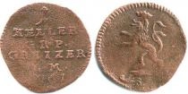 Продать Монеты Рейсс-Оберграйц 1 хеллер 1761 Медь
