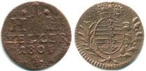 Продать Монеты Саксен-Хильдбургхаузен 1 хеллер 1801 Медь