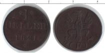 Продать Монеты Франкфурт 1 геллер 1821 Медь