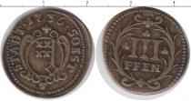 Продать Монеты Германия 3 пфеннига 1736 Медь