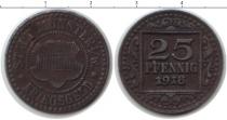 Продать Монеты Нотгельды 25 пфеннигов 1918 Цинк