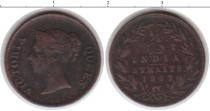Продать Монеты Стрейтс-Сеттльмент 1/4 цента 1862 Медь