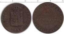 Продать Монеты Анхальт-Бембург 3 пфеннига 1840 Медь